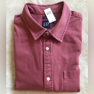 GAP Nantucket Red Heavy Flannel Shirt